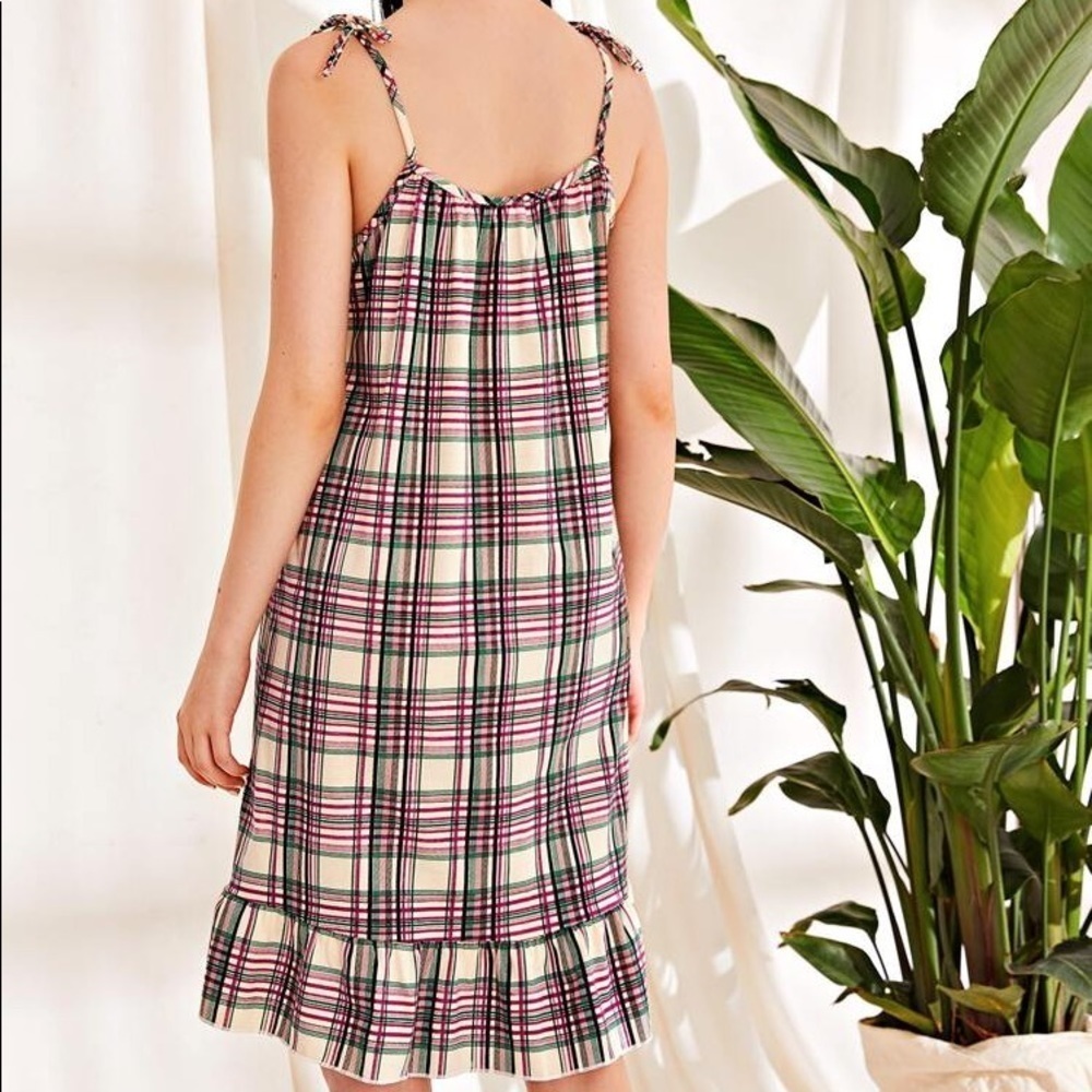 New Plaid Ruffle Cami Nightgown​ - Picture 2 of 5